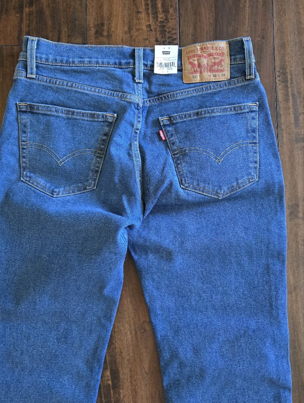 Levi's 511 Slim Fit Stretch Denim Jeans All Season Tech Blue Performance 32x34 - Picture 7 of 13